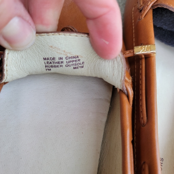Michael Kors Cognac Brown Leather Bow Mocassin Loafers 7 - Picture 15 of 16
